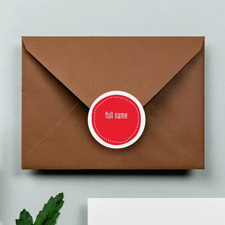 Red Customized Printed Envelope Seal Sticker