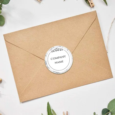 Concentric Circle Customized Printed Envelope Seal Sticker