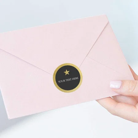 Star Customized Printed Envelope Seal Sticker