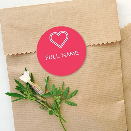 Love Design Customized Printed Envelope Seal Sticker
