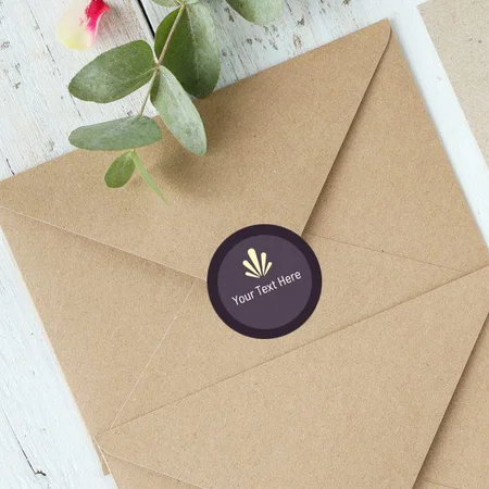 Grey Customized Printed Envelope Seal Sticker