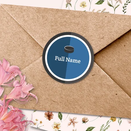 Blue Shade Customized Printed Envelope Seal Sticker