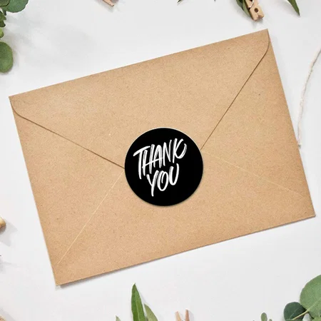 Thank You Designed Customized Printed Envelope Seal Sticker