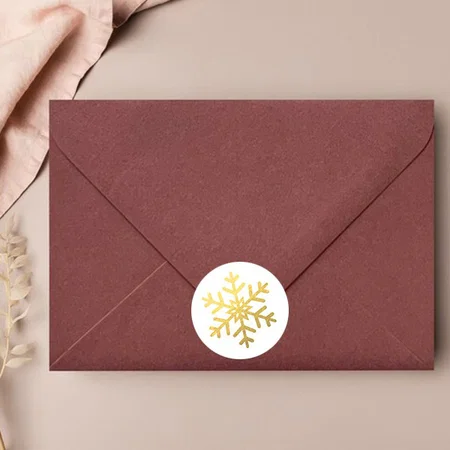 Christmas Themed Customized Printed Envelope Seal Sticker