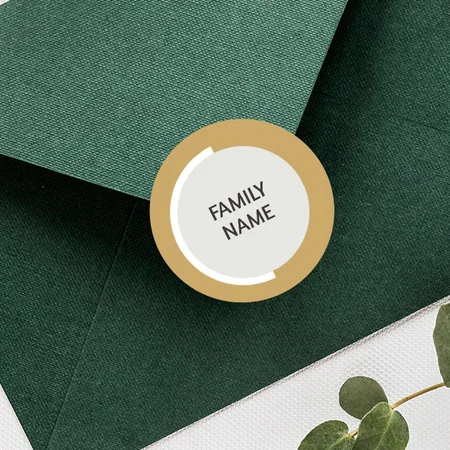 Circle Customized Printed Envelope Seal Sticker