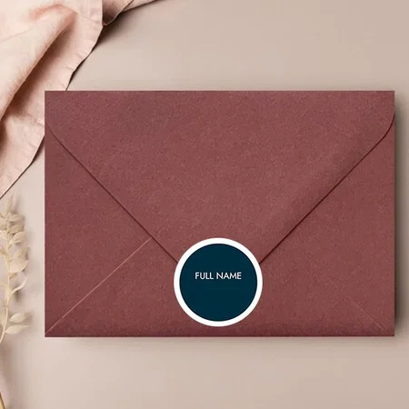 Blue Customized Printed Envelope Seal Sticker