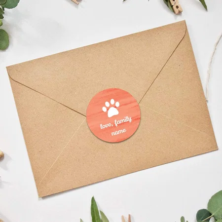 Paw Customized Printed Envelope Seal Sticker