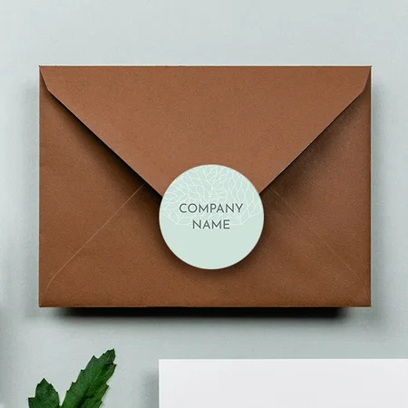 Sky Blue Customized Printed Envelope Seal Sticker