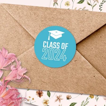 Class of 2024 Designed Customized Printed Envelope Seal Sticker