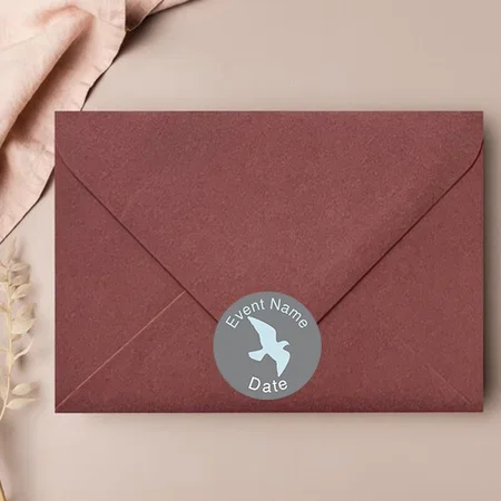Bird Designed Customized Printed Envelope Seal Sticker