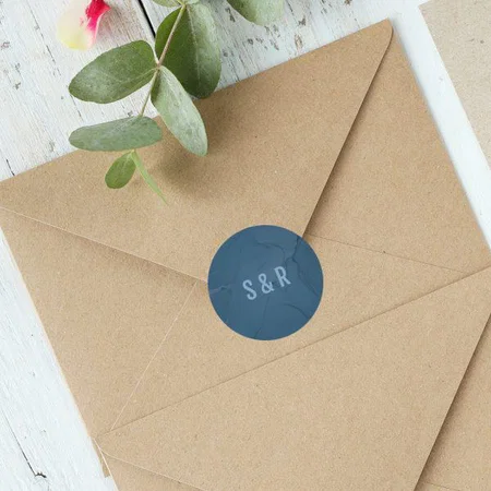 Monogram Customized Printed Envelope Seal Sticker