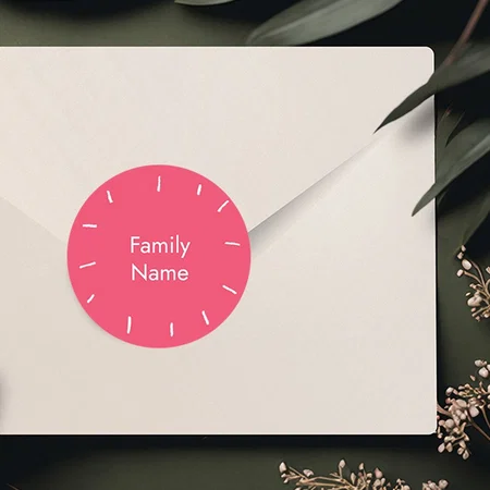 Abstract Customized Printed Envelope Seal Sticker