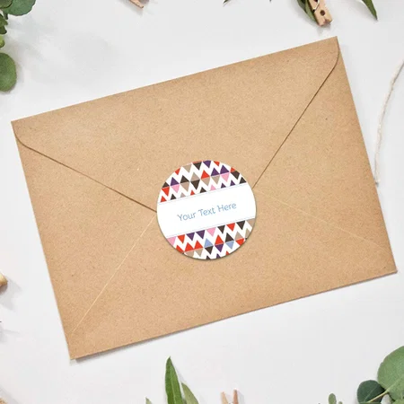 Zig Zag Customized Printed Envelope Seal Sticker