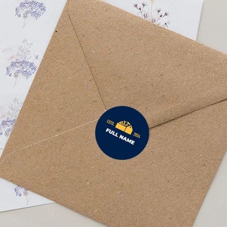 Est. Since Designed Customized Printed Envelope Seal Sticker