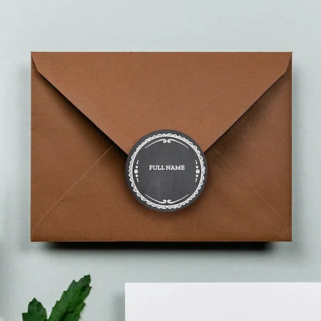Grey Customized Printed Envelope Seal Sticker