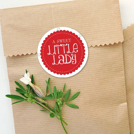 Little Lady Customized Printed Envelope Seal Sticker
