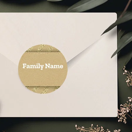 Abstract Customized Printed Envelope Seal Sticker