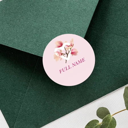 Heart Shape Customized Printed Envelope Seal Sticker