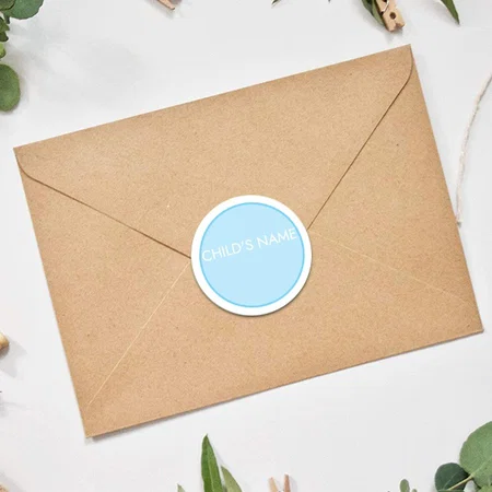 Concentric Circle Customized Printed Envelope Seal Sticker