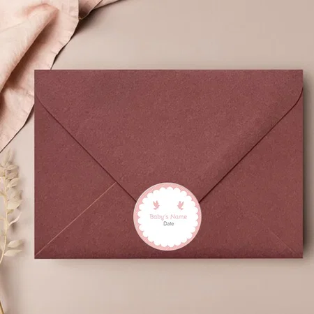 Birds Designed Customized Printed Envelope Seal Sticker