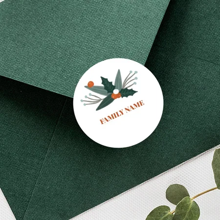 Flower Customized Printed Envelope Seal Sticker