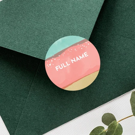 Pastel Color Customized Printed Envelope Seal Sticker
