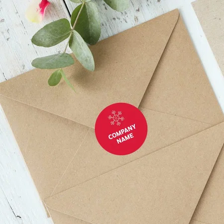 Red Customized Printed Envelope Seal Sticker