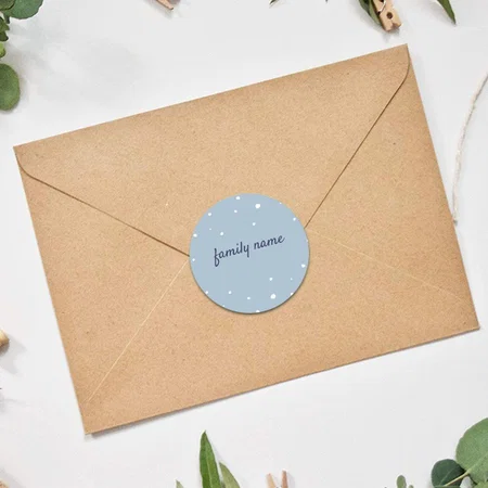Grey Customized Printed Envelope Seal Sticker