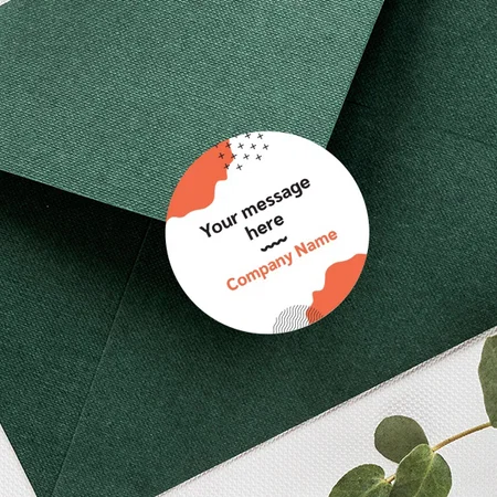 Abstract Art Customized Printed Envelope Seal Sticker