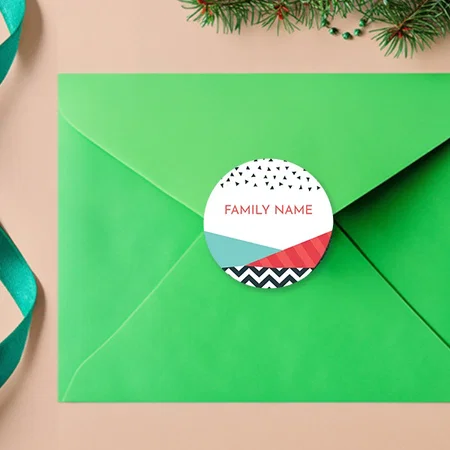 Pattren Designed Customized Printed Envelope Seal Sticker