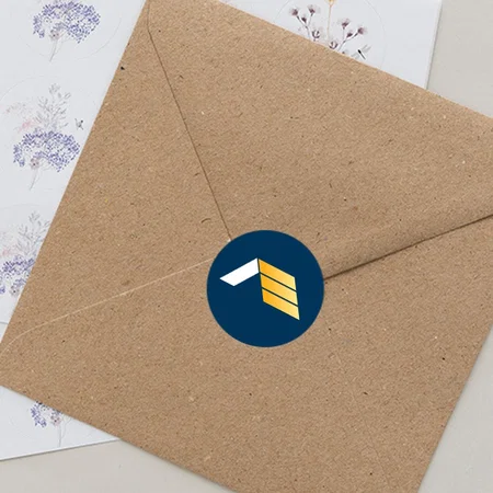 Property Themed Customized Printed Envelope Seal Sticker