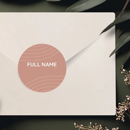 Abstract Customized Printed Envelope Seal Sticker