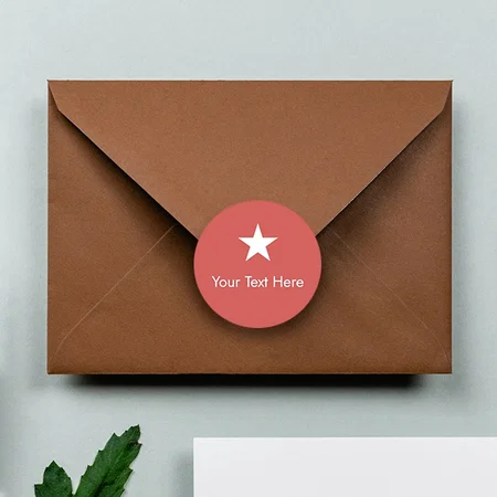 Star Customized Printed Envelope Seal Sticker