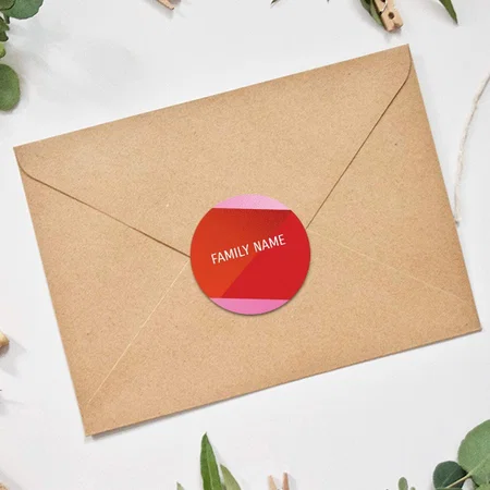 Abstract Customized Printed Envelope Seal Sticker