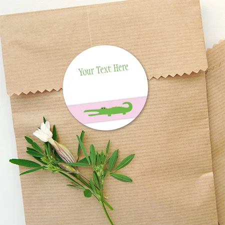 Crocodile Designed Customized Printed Envelope Seal Sticker