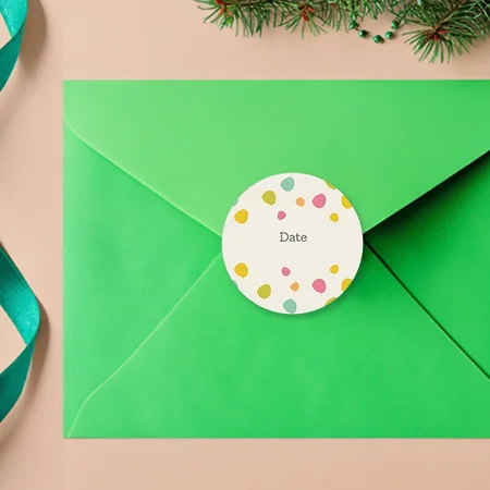 Abstract Customized Printed Envelope Seal Sticker