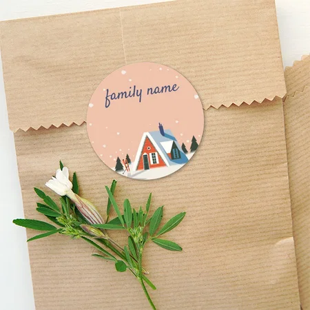 Snowhouse Designed Customized Printed Envelope Seal Sticker