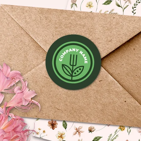 Vegan Customized Printed Envelope Seal Sticker