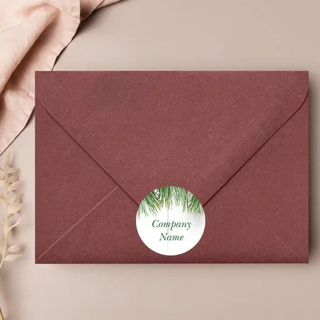 Palm Leaf Designed Customized Printed Envelope Seal Sticker