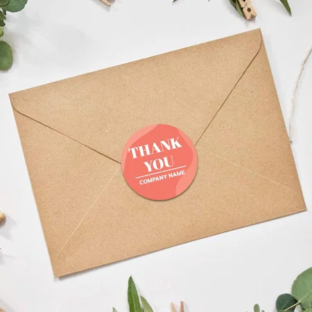 Thank You Customized Printed Envelope Seal Sticker
