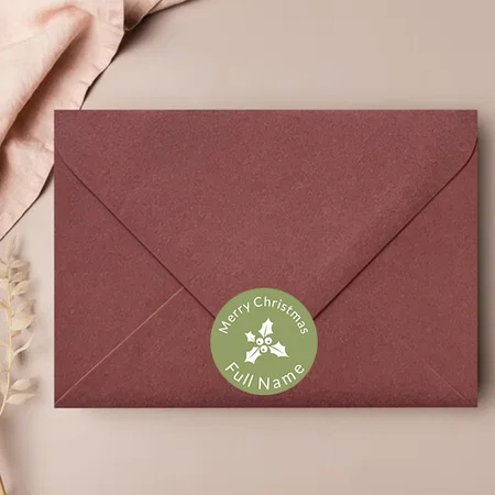 Leaf Designed Customized Printed Envelope Seal Sticker