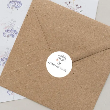 Abstract Customized Printed Envelope Seal Sticker