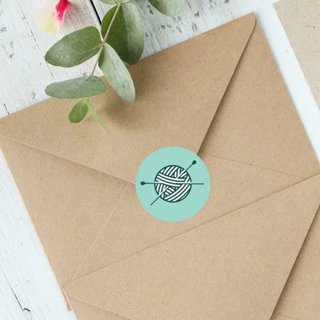 Abstract Customized Printed Envelope Seal Sticker