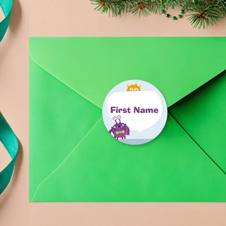 Kids Designed Customized Printed Envelope Seal Sticker