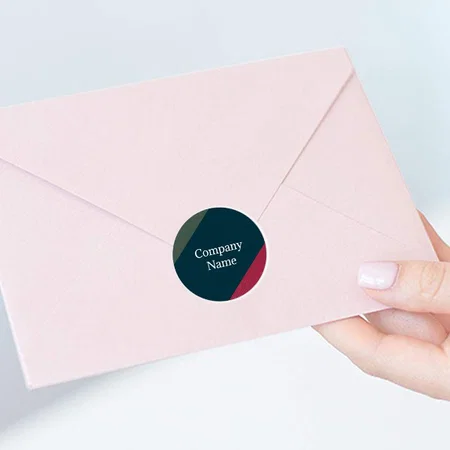 Abstract Customized Printed Envelope Seal Sticker