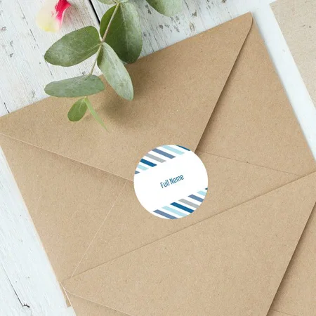 Abstract Customized Printed Envelope Seal Sticker
