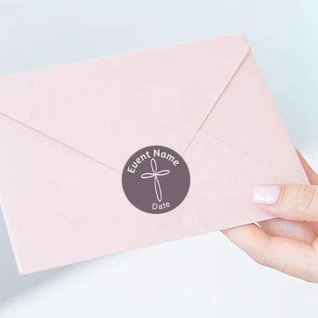 Abstract Customized Printed Envelope Seal Sticker