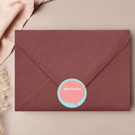 Social Media Designed Customized Printed Envelope Seal Sticker