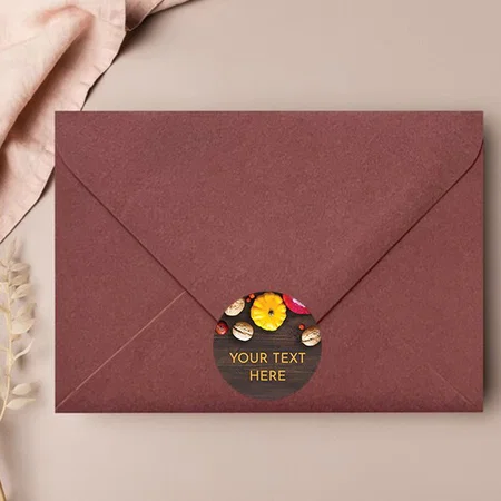 Food Designed Customized Printed Envelope Seal Sticker