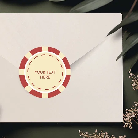 Abstract Customized Printed Envelope Seal Sticker